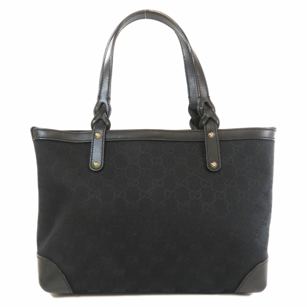 Gucci Tote Bag Shoulder Canvas GG Black